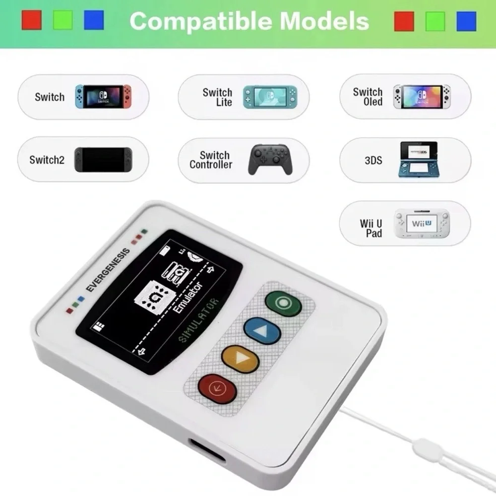 New Version Amiibo NFC HD OLED Bluetooth Emulator for Switch/3DS/Wii U Game